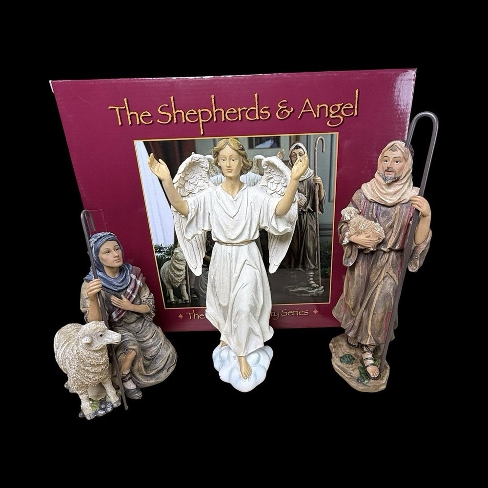 Three Kings Gifts The Shepherds & Angel Real Life Nativity Series Original Box